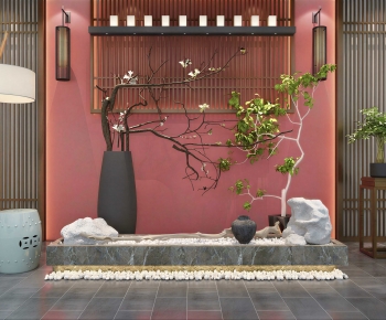 New Chinese Style Plant Landscaping-ID:693547967