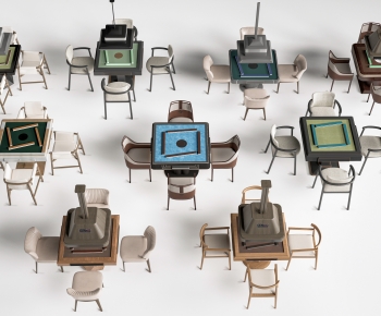 Modern Mahjong Tables And Chairs-ID:412117006