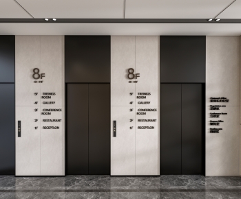 Modern Office Elevator Hall-ID:654280903