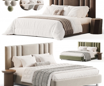 Modern Double Bed-ID:840740922