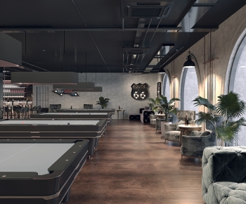 Industrial Style Billiard Room-ID:833369976