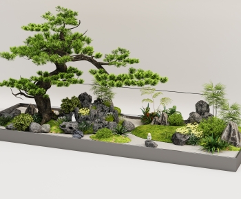 New Chinese Style Plant Landscaping-ID:880378017