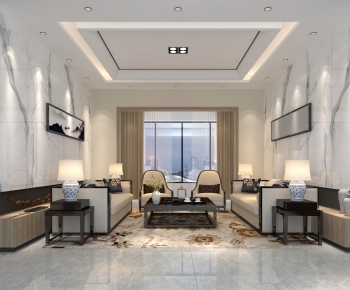 New Chinese Style A Living Room-ID:383464108