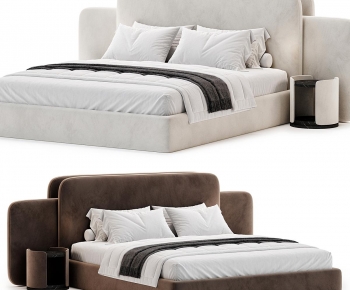 Modern Double Bed-ID:384869698