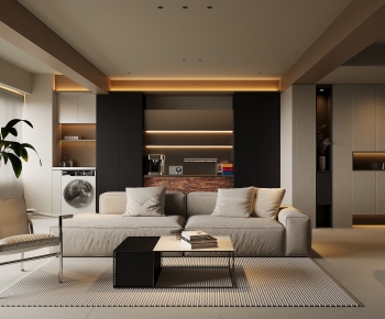 Modern A Living Room-ID:504586944