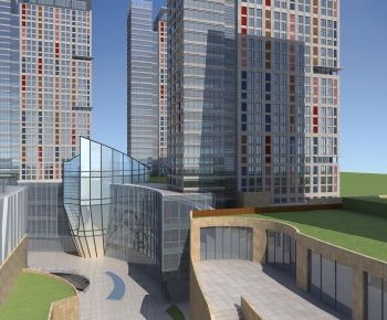 Modern Appearance Of Commercial Building-ID:896296989