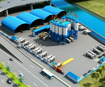 Modern Industrial Building-ID:345772032