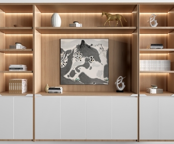 New Chinese Style Bookcase-ID:128254899
