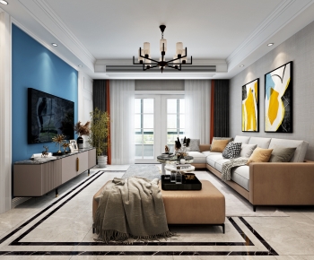 Modern A Living Room-ID:717093943
