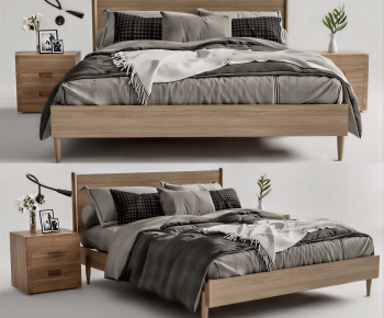 Modern Double Bed-ID:822993048