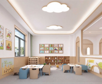 Modern Children's Reading Room-ID:611450915