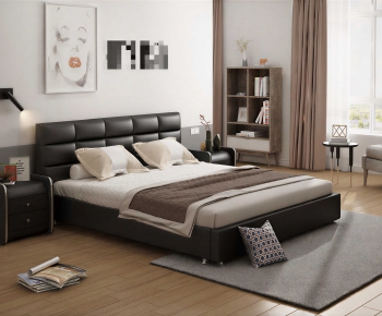 Modern Double Bed-ID:926294091
