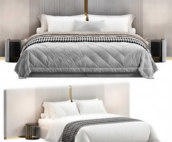 Modern Double Bed-ID:668062931