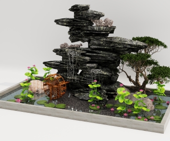 New Chinese Style Plant Landscaping-ID:458619688