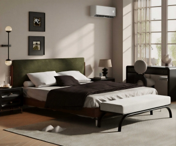 Retro Style Double Bed-ID:983156924