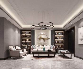 New Chinese Style A Living Room-ID:630800752