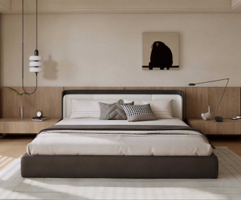 Modern Double Bed-ID:376667026