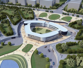 Modern Architectural Bird's-eye View Planning-ID:356375935