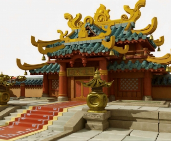 Chinese Style Religious Architecture-ID:710621126
