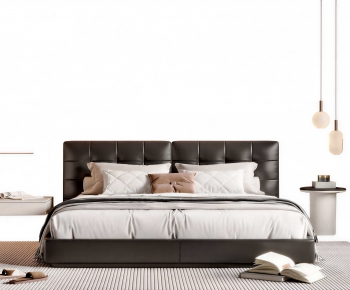 Modern Double Bed-ID:334290031