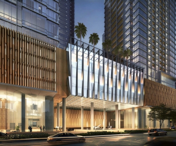 Modern Appearance Of Commercial Building-ID:220419887