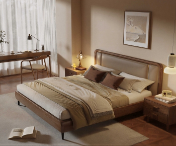 Modern Double Bed-ID:935683014