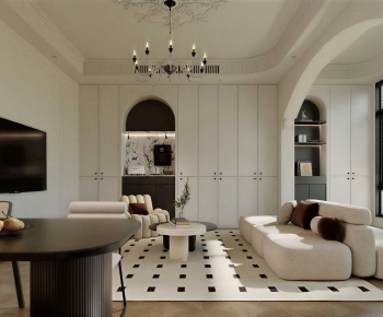 Modern A Living Room-ID:661438949