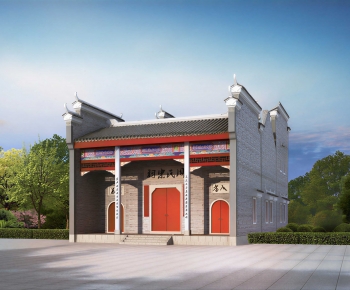 New Chinese Style Religious Architecture-ID:654706956