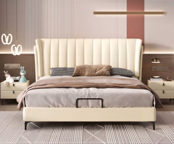 Modern Double Bed-ID:513170967