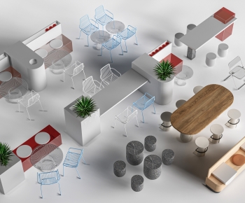 Modern Dining Table And Chairs-ID:858680017