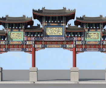 Chinese Style Decorated Archway-ID:823041923