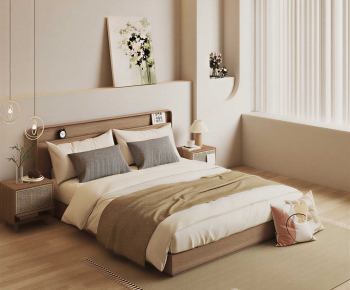 Modern Double Bed-ID:523011925