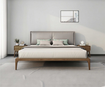 Modern Double Bed-ID:860169898