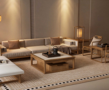 New Chinese Style Sofa Combination-ID:962266929