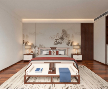 New Chinese Style Bedroom-ID:875137092