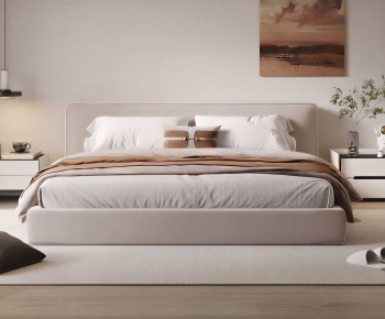 Modern Double Bed-ID:392684943
