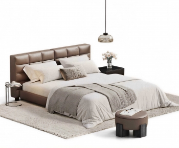 Modern Double Bed-ID:736664064