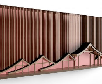 New Chinese Style Facade Element-ID:965709769