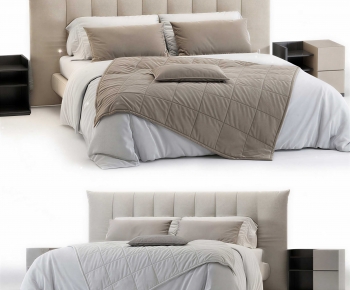 Modern Double Bed-ID:785707006