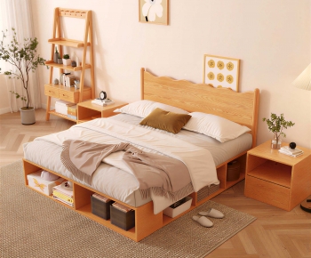 Modern Double Bed-ID:881238945