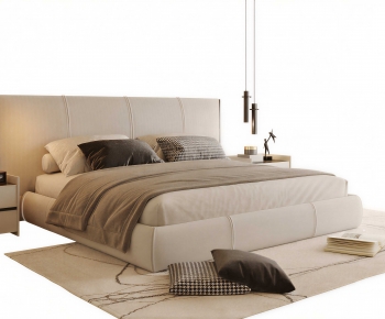 Modern Double Bed-ID:444878107