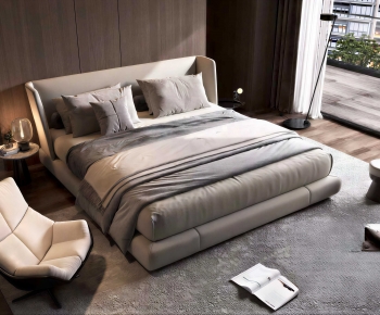 Modern Double Bed-ID:895245089