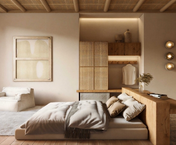Wabi-sabi Style Bedroom-ID:853650094