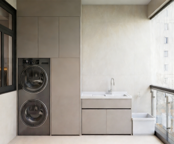 Modern Balcony Laundry Room-ID:179729949