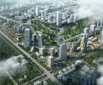 Modern Architectural Bird's-eye View Planning-ID:299339068