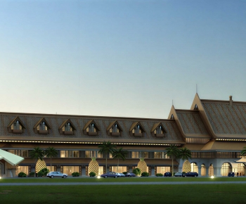 Southeast Asian Style Appearance Of Commercial Building-ID:862029089