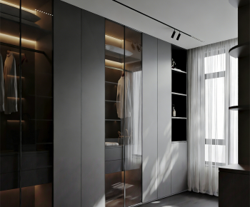 Modern Clothes Storage Area-ID:234257945