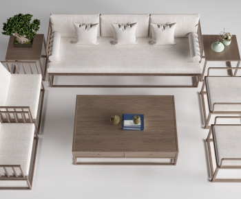 New Chinese Style Sofa Combination-ID:349935051
