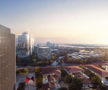 Modern Architectural Bird's-eye View Planning-ID:724318036