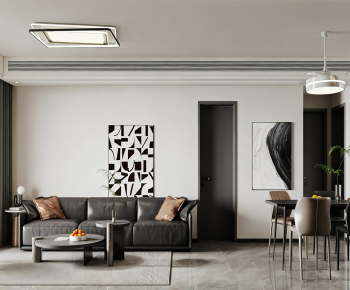 Modern A Living Room-ID:379118915